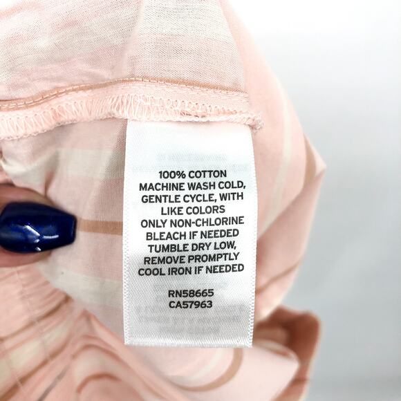 BP. Unisex Stripe Cotton Casual Short XXS Pink/Cream Elastic Waist Nordstrom NWT - Picture 10 of 11